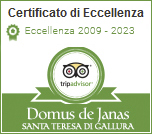 Certificato Tripadvisor per Domus de Janas