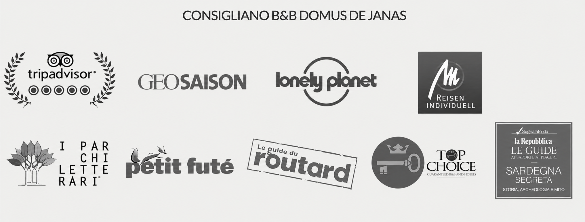 Testate e guide che consigliano B&B Domus de Janas